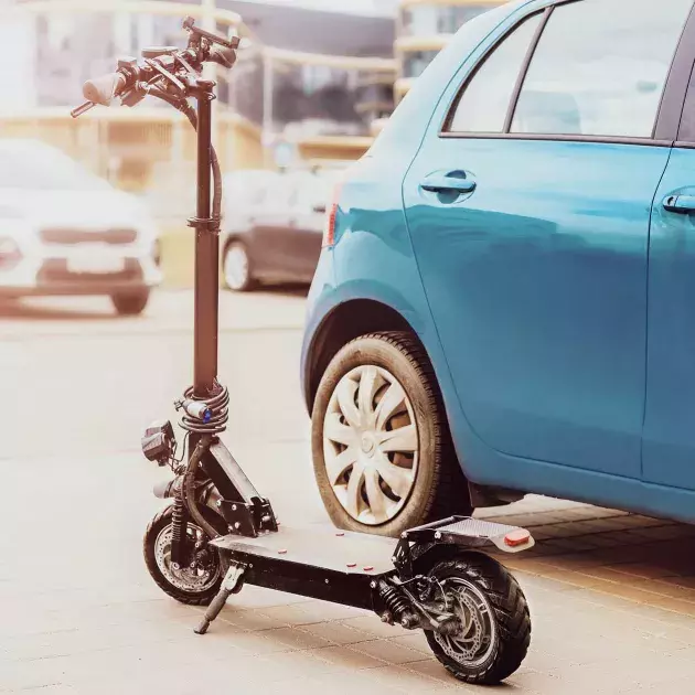 fluid and flexible mobility electric scooter car
